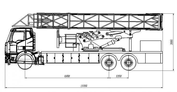 FAW हवाई जहाज़ के पहिये राष्ट्रीय वी 15 + 2 m एल्यूमीनियम मंच ब्रिज निरीक्षण ट्रक अच्छा प्रदर्शन सुरक्षित स्थिर